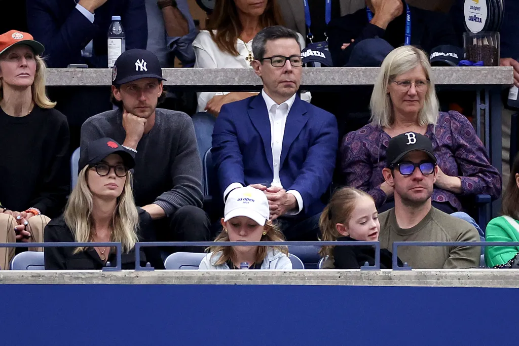 Emily Blunt and husband John Krasinski With their daughter