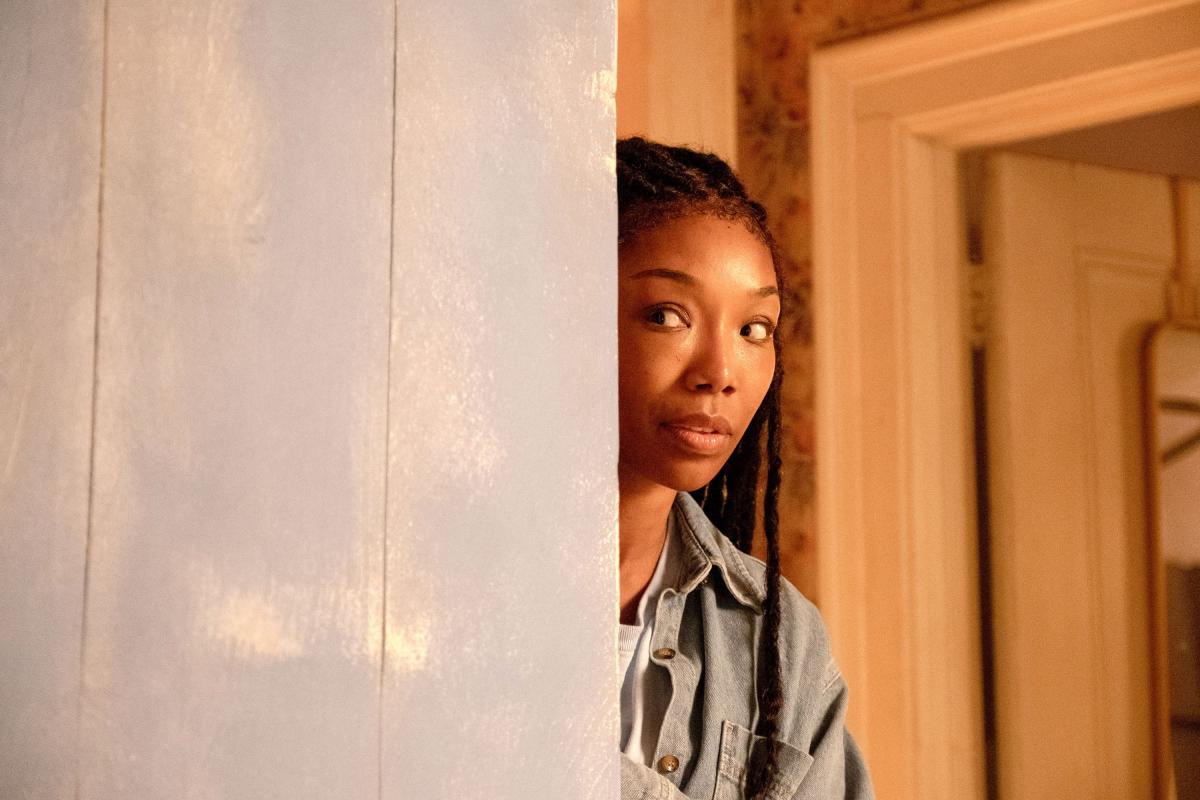 “As a twisted Cinderella in the horror movie ‘The Front Room,’ Brandy claims she was very afraid.”