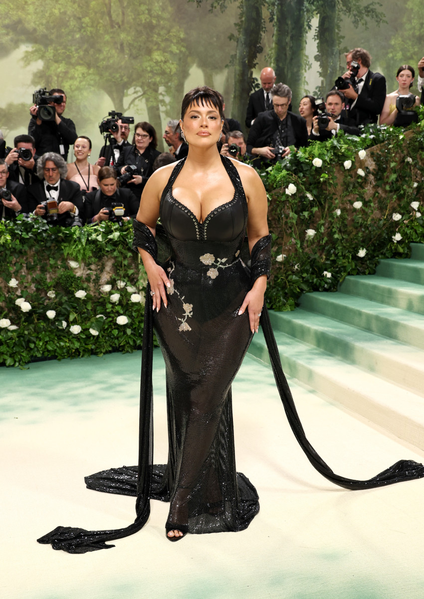 Ashley Graham Dazzles in a Sheer Leather Corset at the 2024 Met Gala